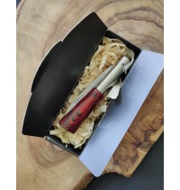 Navaja laminada fina rojo/negro CM