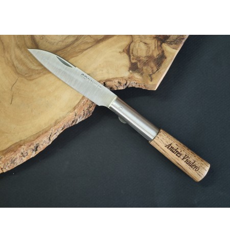 Navaja personalizada castaño  con bloqueo CQ G