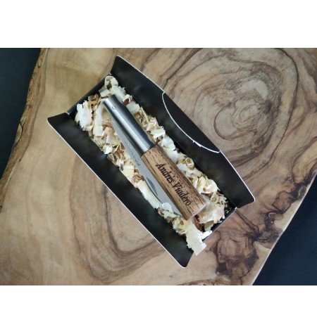 Navaja personalizada castaño  con bloqueo CQ G