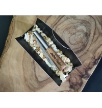 Navaja personalizada castaño  con bloqueo CQ G