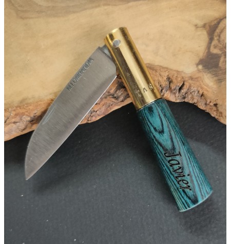 Navaja laminada azul personalizada