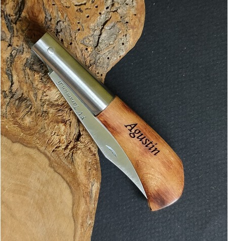 Navaja personalizada cerezo quemada FV