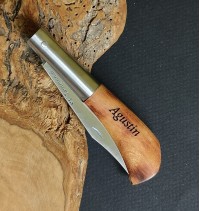 Navaja personalizada cerezo quemada FV