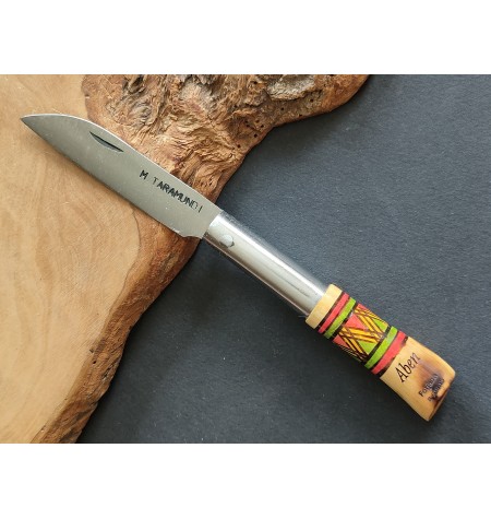 Navaja personalizada carbono decorada