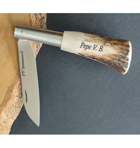 navaja asta venado personalizada