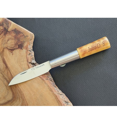 Navaja personalizada quemada con bloqueo