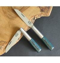 Navaja personalizada laminada azul JL peq