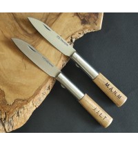 Navaja personalizada castaño  con bloqueo CQ G