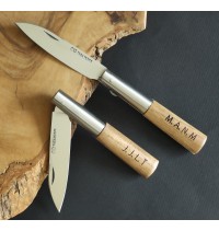 Navaja personalizada castaño  con bloqueo CQ G