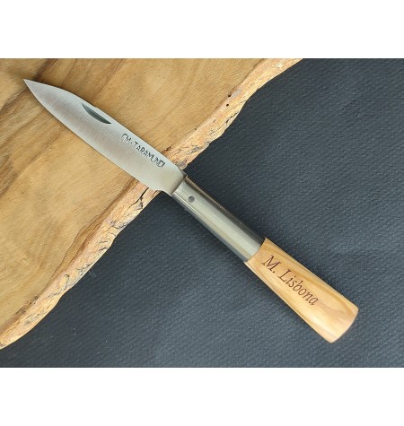 Navaja personalizada olivo liso G 