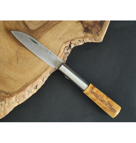 Navaja personalizada quemada con bloqueo