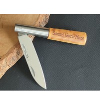 Navaja personalizada quemada con bloqueo