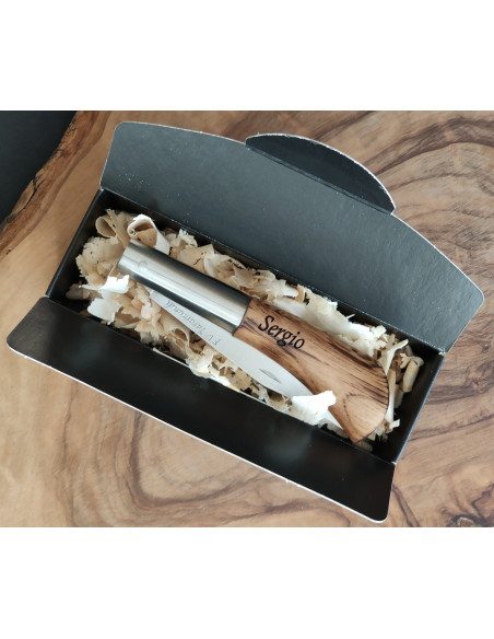 Navaja personalizada  roble quemado - Francisco Vega