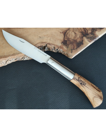 Navaja personalizada  roble quemado - Francisco Vega
