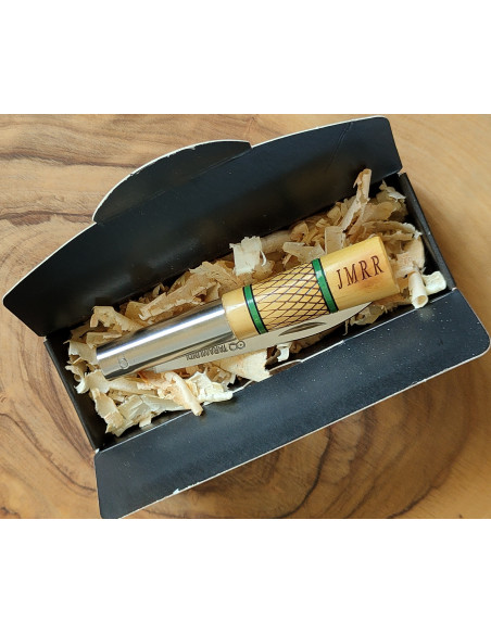 Navaja personalizada cruzadillo verde - Carlos Quintana G