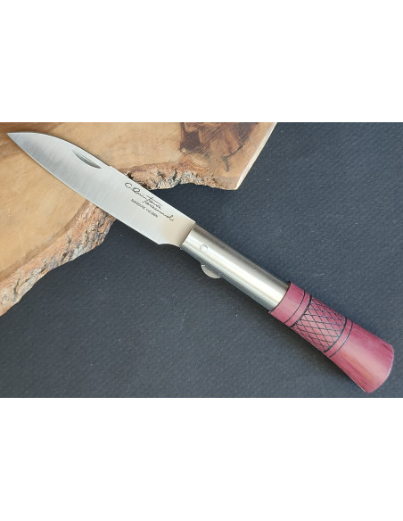 Navaja personalizada amaranto cruzadillo Carlos Quintana PREMIUM