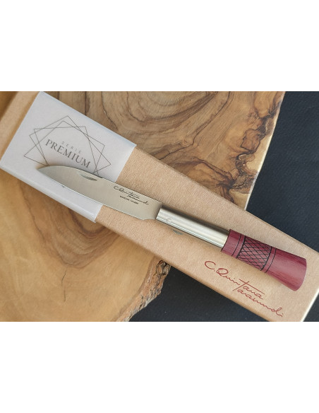 Navaja personalizada amaranto cruzadillo Carlos Quintana PREMIUM