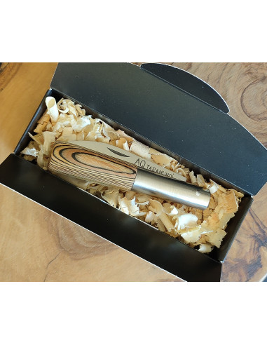 Navaja laminada marrón AQ