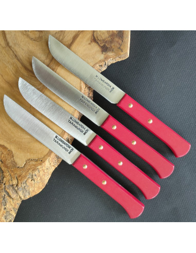 cuchillo mesa rojo pack 4 Lombardía