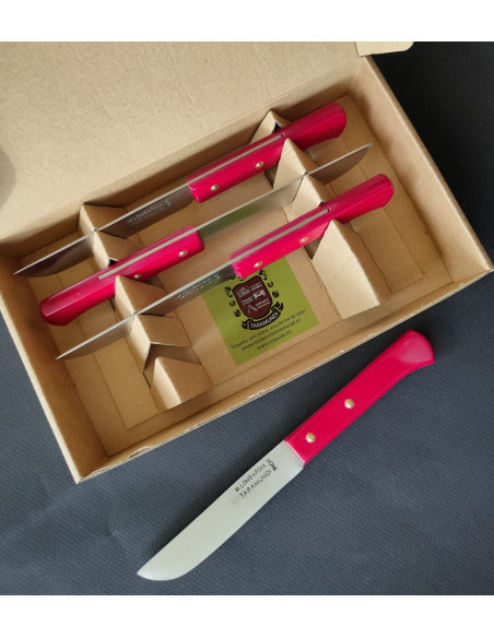 cuchillo mesa rojo pack 4 Lombardía