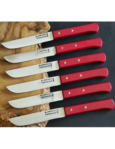 cuchillo mesa rojo pack 6 Lombardía