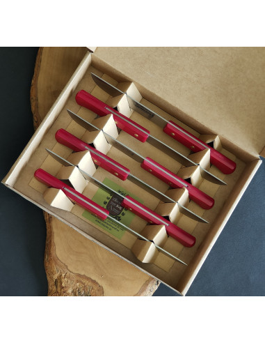 cuchillo mesa rojo pack 6 Lombardía