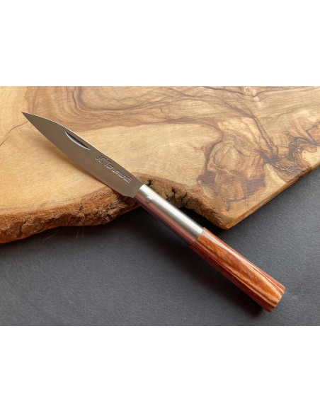 Navaja personalizada laminada marrón G - Jose Cerdeira