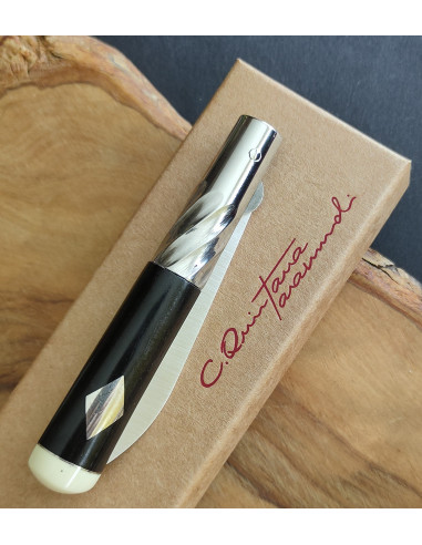 Navaja granadillo con rombos de plata