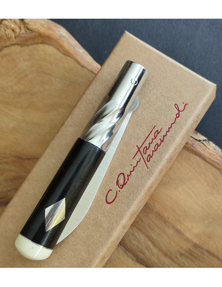 Navaja granadillo con rombos de plata