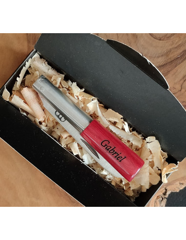 Navaja personalizada laminada rojo peq. - David...