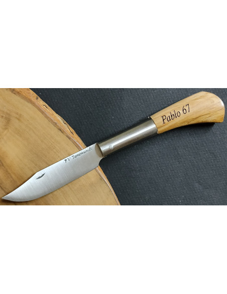 Navaja personalizada roble liso  Francisco Vega