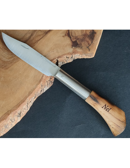 Navaja personalizada  roble quemado - Francisco Vega