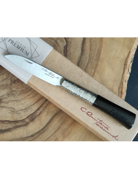 Navaja personalizada  granadillo texturizada SERIE PREMIUM Carlos Quintana