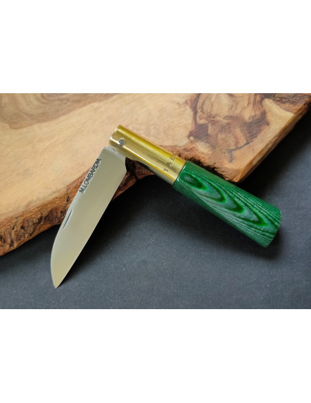 Navaja personalizada laminada verde M.LOMBARDIA