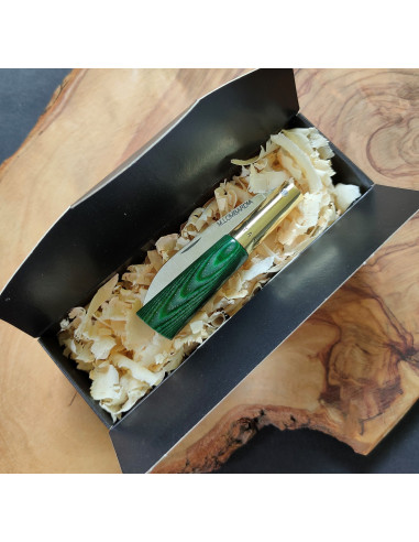 Navaja personalizada laminada verde M.LOMBARDIA