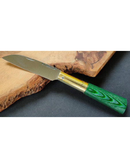 Navaja personalizada laminada verde M.LOMBARDIA