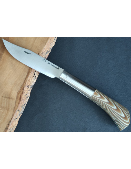 Navaja personalizada laminada caramelo Francisco Vega