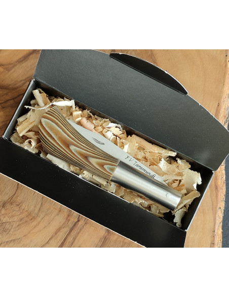 Navaja personalizada laminada caramelo Francisco Vega