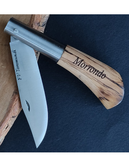 Navaja personalizada  roble quemado - Francisco Vega