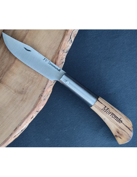 Navaja personalizada  roble quemado - Francisco Vega