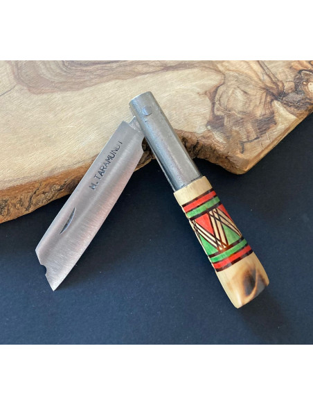 Navaja personalizada decorada carbono chata - Manuel Martínez