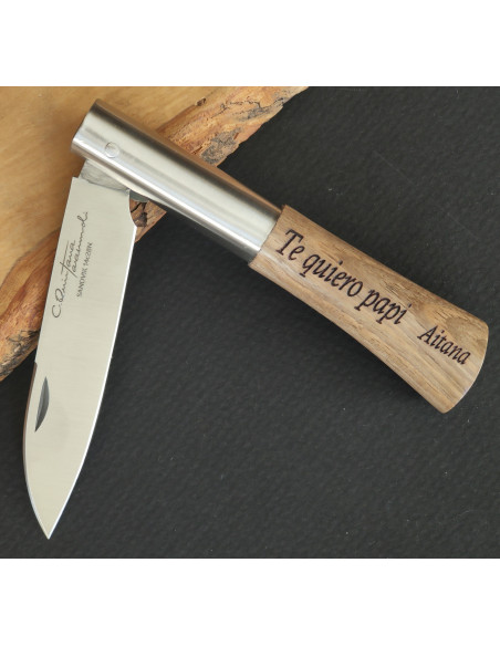 Navaja personalizada nogal SERIE PREMIUM Carlos Quintana
