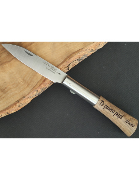 Navaja personalizada nogal SERIE PREMIUM Carlos Quintana