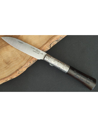 Navaja personalizada  granadillo texturizada...