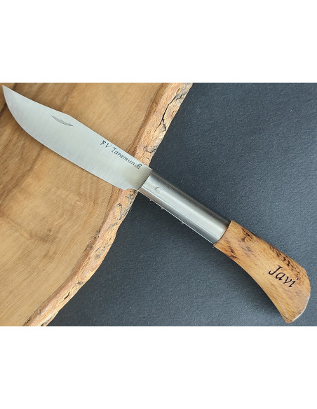 Navaja personalizada  roble quemado - Francisco Vega