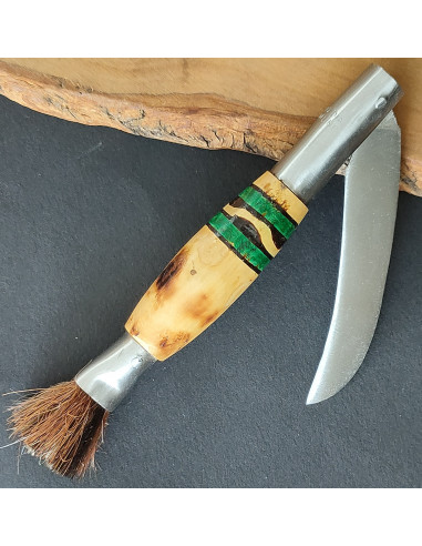 Navaja setas decorada verde Antonio Díaz