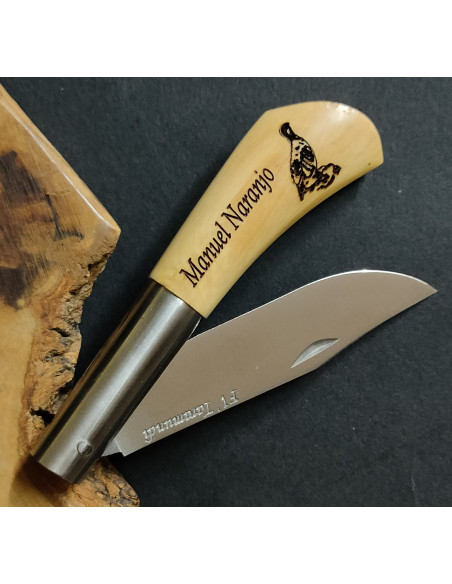 Navaja personalizada perdiz Francisco Vega