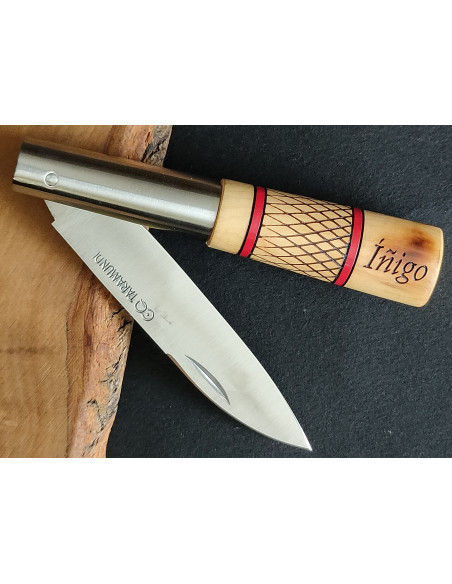 Navaja personalizada decorada cruzadillo Carlos Quintana G