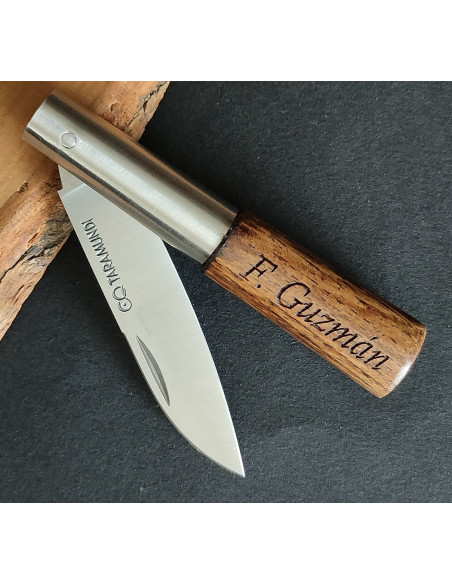Navaja personalizada castaño Carlos Quintana p