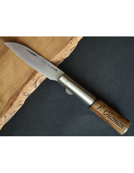 Navaja personalizada castaño Carlos Quintana p